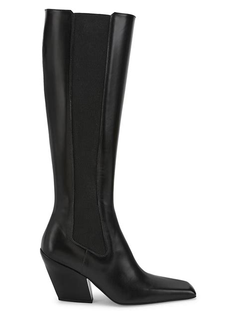 prada stivale|Leather Knee Boots By Prada .